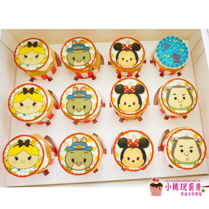 圖片 Tsum Tsum 杯子蛋糕 「一盒12入800.兩盒以上可以預購(沒有單入包裝)」