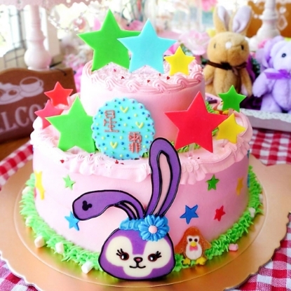 圖片 stella 史黛拉兔 雙層滿天星蛋糕