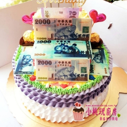 圖片 鈔票蛋糕，錢錢蛋糕，抽錢蛋糕，驚喜蛋糕